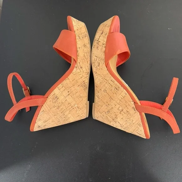 Coconuts by Matisse Orange Cork Wedges size 7 - Picture 5 of 8